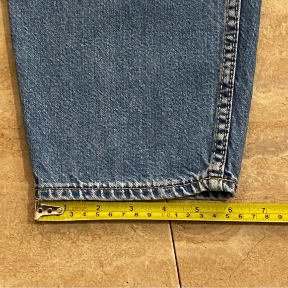 Zara Paper-bag High Waisted Tapered Blue Denim Jeans Size M Join Life Boho - Picture 7 of 11